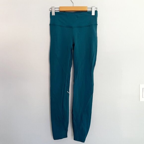 lululemon athletica Pants - Lululemon Chasing Miles Tight 25” Dark Uniform Blue Size 4
